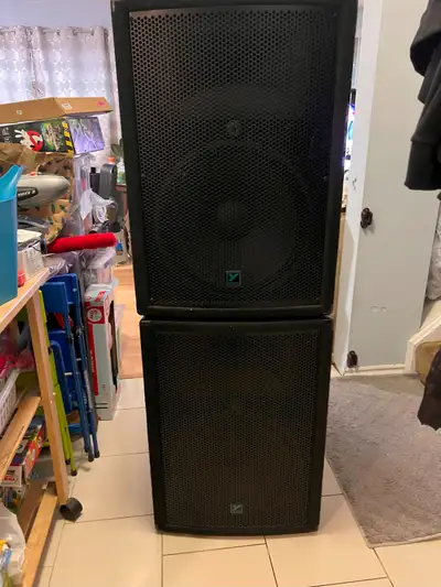 2 Yorkville YX15P 200W PA Powered Speakers - $960 OBO EXTENDED WARRANTY EXPIRES OCTOBER 30, 2026 (Tr...