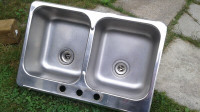 Double stainless steel sink