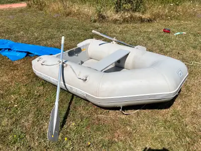 Quicksilver 230 inflatable boat. Has been stored in our shed for a long time. Could use a deep clean...