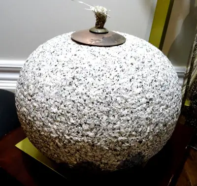 PATIO DECOR decorator GRANITE oil burner LAMP poolside GARDEN, View more