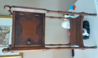 Tall Wooden Smoke Stand, 28" Tall, 12" Wide, 1 Drawer, Shelf, View more