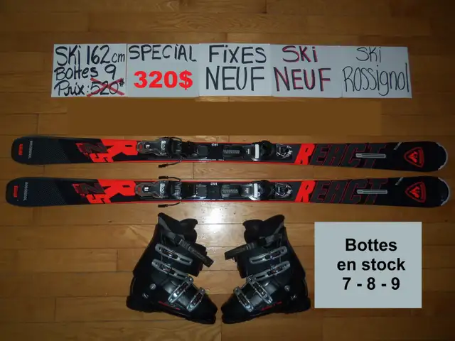 Kit plusieurs ensembles ski alpin twin tip titanium 160 165 cm in Ski in Drummondville - Image 3