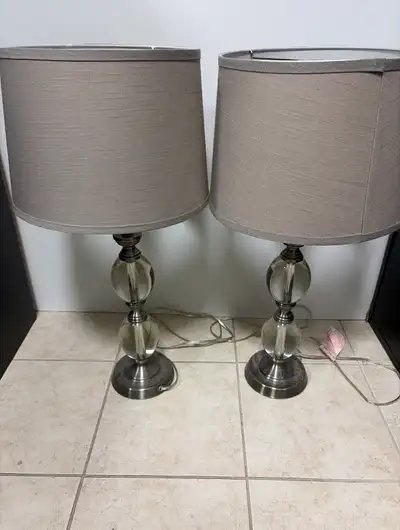 Set of 2 Crystal Ball Accent Table Lamps, View more
