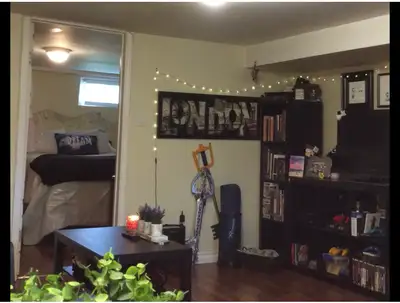 Unfurnished (private fridge,stove,washer and dryer) 1 bedroom lower suit available close to uptown W...