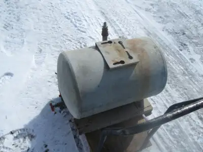 well pump tank that could be used as a compressor tank galvanized drain tap measures approximately 1...