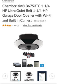 Garage door opener with wifi camera price including installatio