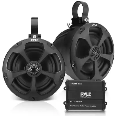 Pyle Waterproof Off-Road Speakers with Amplifier - 1000W, View more