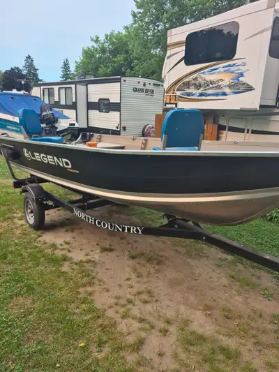2023 Legend 14' Widebody boat with 9.9hp Mercury 4 stroke. Trailer included. All are 2023. New was o...
