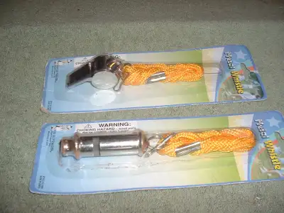 METAL REFEREE WHISTLES DOG TRAINING LOUD WITH LANYARDS NEW SPORT, View more