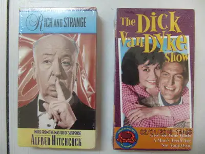 Up for sale is a classic two piece lot of Front Row Entertainment VHS movies of Alfred Hitchcock Ric...