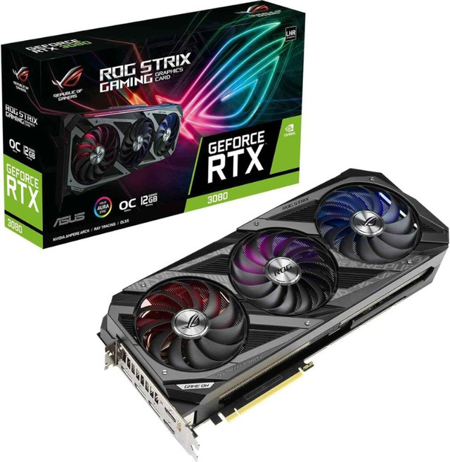 RTX 3080 ROG Strix OC | NON-LHR GeForce Nvidia GPU Graphics Card in System Components in Dartmouth - Image 4