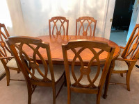 Dining Table, chairs and cabinet