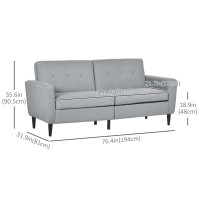 Beautiful modern 3-seater grey  sofa