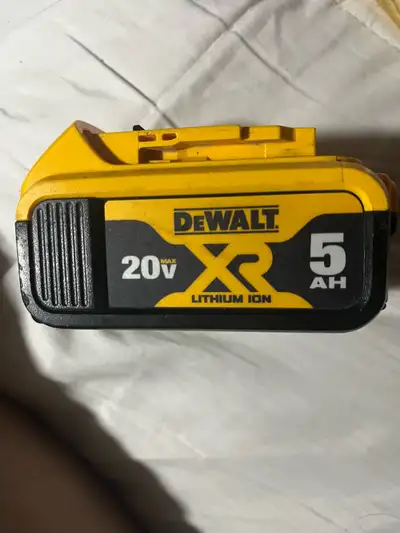 Dewalt 20 V xr 5 AH battery and charger, View more