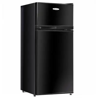 COSTWAY Compact 2-Door Refrigerator – Black, Model EP22756US-BK in Refrigerators in Mississauga / Peel Region - Image 2
