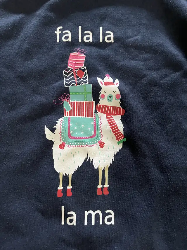 George women’s extra small holiday llama sweatshirt, navy in Women's - Tops & Outerwear in Oshawa / Durham Region - Image 3