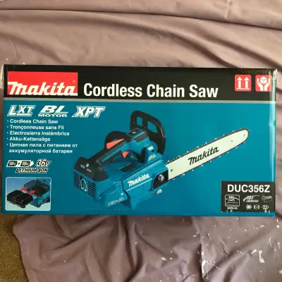 Price is firms @ 450.00$ Selling brand new never been used Makita 36v Top handle chainsaw. Still bra...