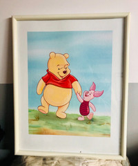 Authentic WINNIE THE POOH beige metal frame wall decor 16x20"