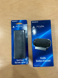 Brand new Ps vita cradle and card case. $80