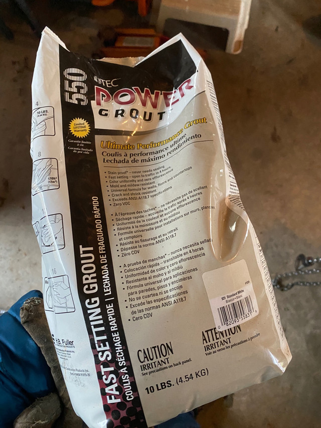 Power grout White unopened in Floors & Walls in Truro