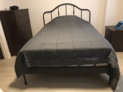 Metal  IKEA Queen size frame for sale. , View more