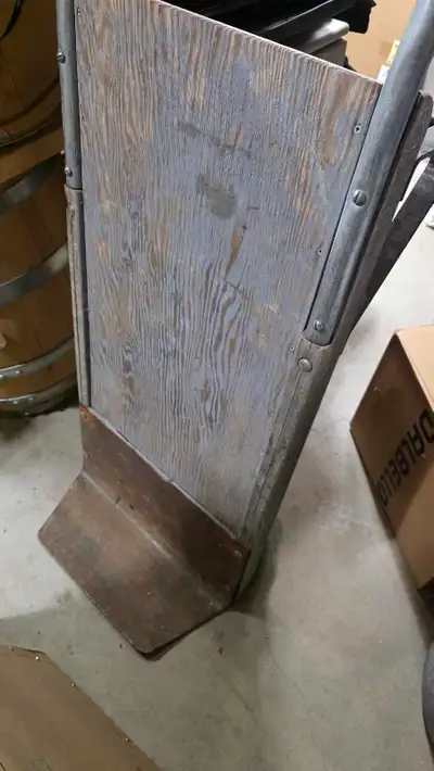 Vintage Industrial Wooden Hand Truck Dolly, View more