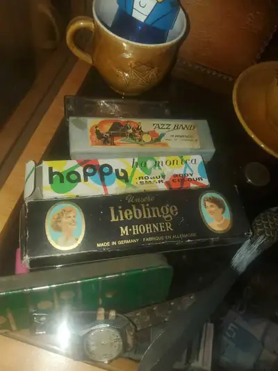 Antique harmonicas, View more