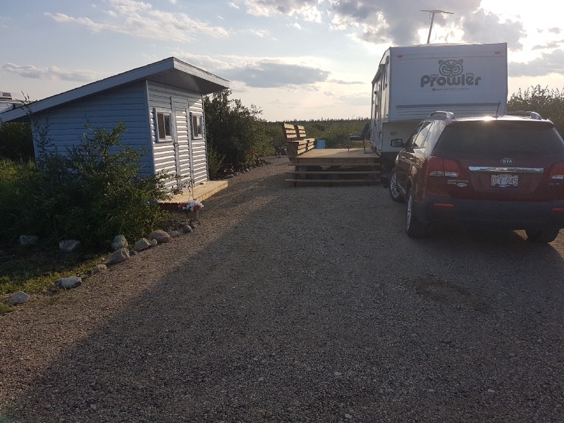 Turnkey fifth wheel on leased lot at Candle Lake Travel Trailers