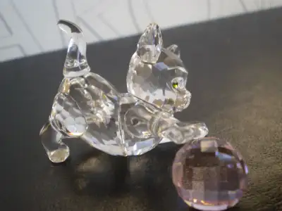 Swarovski Crystal Figurine - " Kitten Playing " - #7619NR011 -, View more