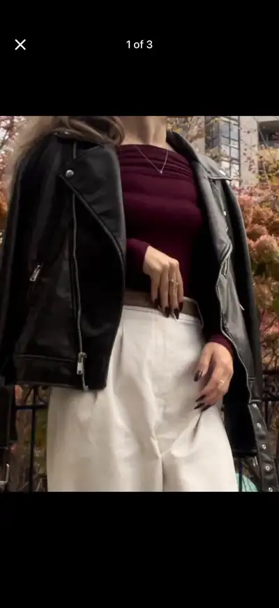 Zara leather jacket , View more