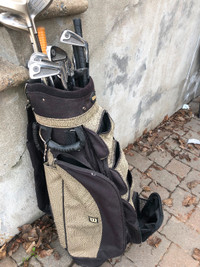 Golf clubs + Wilson bag