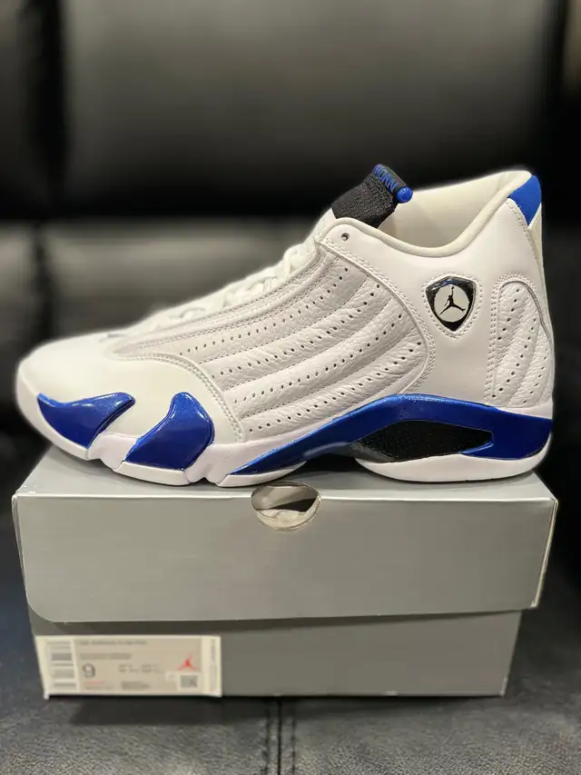 Air Jordan 14 Retro • Hyper Royal • size 9 in Men's Shoes in City of Toronto - Image 2