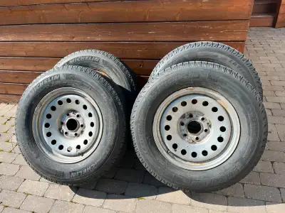Used 245/70 R17 Michelin Latitude X-Ice winter tires with rims