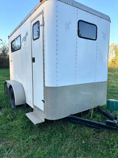 2 horse bump trailer, View more