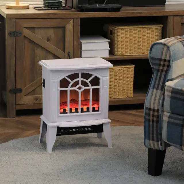 14.2" Electric Heater, Freestanding Fireplace Stove wit in Heaters, Humidifiers & Dehumidifiers in Markham / York Region - Image 3