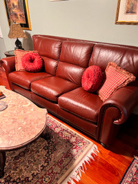 Leather Couch and 2 recliners