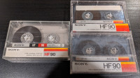 3 SONY HF90 cassette tapes