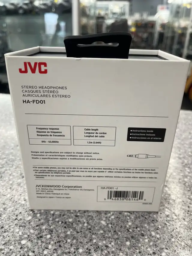 JVC HA-FD01 Premium Sound Wired Stereo Headphones Earbuds in Headphones in City of Toronto - Image 3