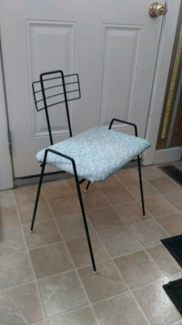 Vintage Metal Vanity Stool-Chair