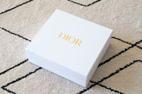 Authentic Dior Empty Gift Box with Dior Pebbled Paper Bag