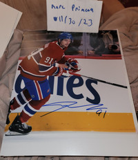 Sean Monahan signed 8x10 photos Hockey Canadiens Flames Jets