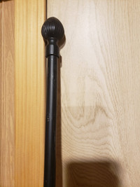 Metal black curtain rod - 164cm-328cm wide