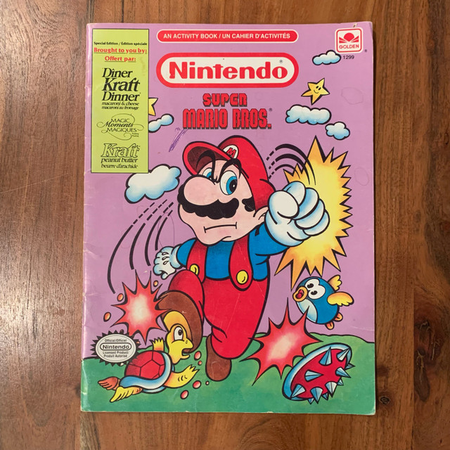 1990 Super Mario Bros Activity Book in Older Generation in Oshawa / Durham Region