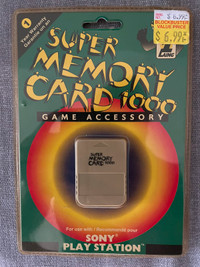Vintage *New* Sony PlayStation video game Memory Card