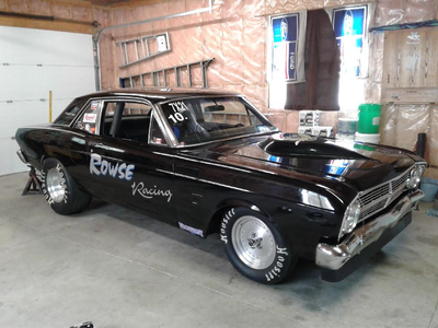 1966 ford falcon drag race car. runs high 9s. Fresh rebuilt 351 dart iron eagle block, 440ci. Edelbr...