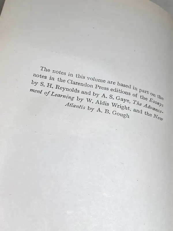 Francis Bacon Selections With Essays by Macaulay S.R. Gardiner E in Other in Vancouver - Image 8