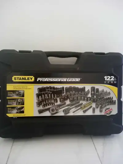 for sale Brand New Stanley Black Chrome 122pc professional Socket and tool set price $140