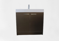35" WIDTH - MODERN COPPER VANITY WITH INTEGRATED SINK