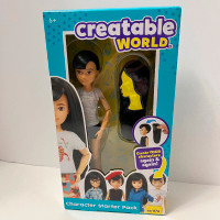 Gender neutral Barbie ken doll creatable world black hair Mattel