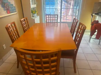 Oak Dining Table and 6 Chairs, View more